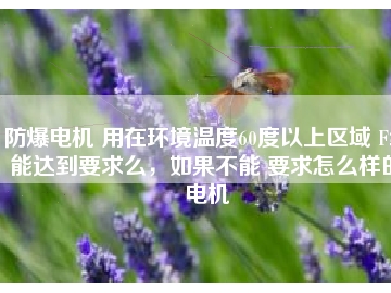 防爆電機(jī) 用在環(huán)境溫度60度以上區(qū)域 F級(jí)能達(dá)到要求么，如果不能 要求怎么樣的電機(jī)